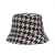 Quality Summer Spring Popular Fashion Bucket Hat Houndstooth Printing Sun Protection Hat Wholesale Adult Bucket Hat