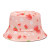 Fruit Printed Peach Reversible Fisherman Hat Spring and Summer Outdoor Sun Hat