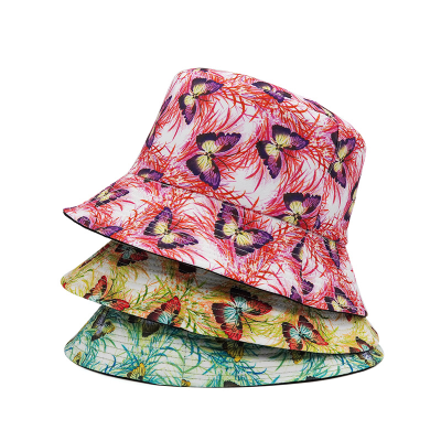 Custom Printed Bucket Hat Double-Sided Wear Sports Finishing Travel Holiday Sun Floppy Hat Unisex