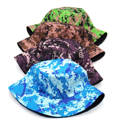 Double-Sided Camouflage Hat Men's and Women's Jungle Bionic Printing Custom Bucket Hat