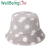 Autumn and Winter Dot Bucket Hat Outdoor Travel All-Match Plush Warm Bucket Hat Artistic Sun Hat