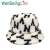Cross-Border Fashionable Letter Pattern Plush Retro Fisherman Hat Autumn and Winter Thickened Warm Hat Korean Style Female All-Matching Basin Hat