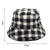Korean Style Ins Color Plaid Bucket Hat Men's and Women's Same Autumn and Winter Outdoor Keep Warm Bucket Hat Cross-Border Hat
