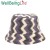 New Wave Pattern Bucket Hat Outdoor Travel Windproof and Warm Female Thickened Fleece Bucket Hat Show Face Small Hat