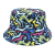 Geometric Printing Bucket Hat Men's and Women's Colorful Outdoor Sun-Shade Sun Protection Reversible Bucket Hat