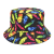 Geometric Printing Bucket Hat Men's and Women's Colorful Outdoor Sun-Shade Sun Protection Reversible Bucket Hat