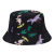 cartoon shark coconut tree bucket hat kids outdoor sun-shade sun protection reversible bucket hat