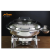 Stainless Steel Electric Heating Buffet Stove Hotel Tableware Rectangular Visible Transparent Flip Breakfast Stove Fireless Cooker