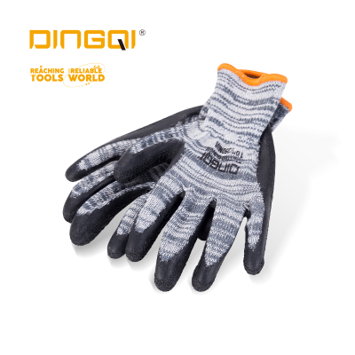 Double-Strand Gray and White Yarn Orange Wrinkle Gloves 91002