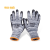 Double-Strand Gray and White Yarn Orange Wrinkle Gloves 91002