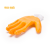 White Polyester Orange Nitrile Gloves