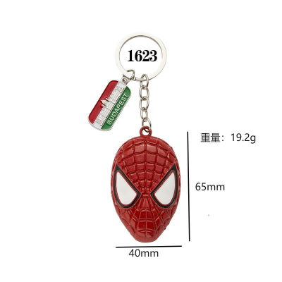 Spider-Man Mask Keychain Avengers Peripheral Decorative Pendant Car Accessories Small Gift Hot Sale