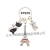 Creative Paris Tower Handbag Pendant Small Gift Metal Metal Key Ring Pendants Black and White Cat Couple Keychain