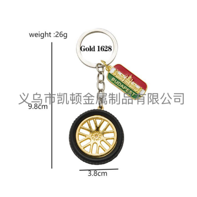 Cross-Border Hot Tire Mini Keychain Simulation Cute Tire Accessories Car Key Chain Bag Ornaments