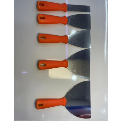 Orange Putty Knife Stainless Steel Thickened Shovel Cleaning Knife Puttying Batch Knife Plastering Trowel Scraper Powder Wall Knife Glue Removal