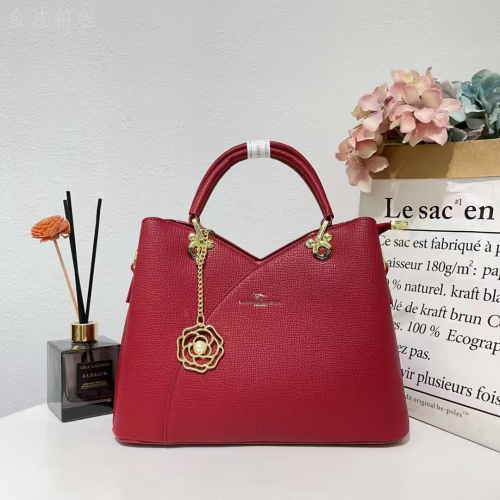 品牌袋鼠真皮女士手提包包女2025新款大气送妈妈包中年大容量女包