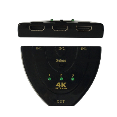 Cross-Border Hot Selling Hdmi Three Cut One Pigtail 4 K2khdmi Hd Switcher 3 Cut 1 Three-Input and One-Output 3 in 1 out