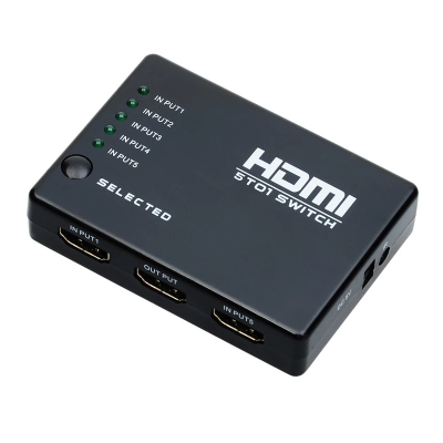 Hd Switcher 5 in 1 out Htv Hd Video Switcher 5 in 1 out Htv Switcher with Remote Control