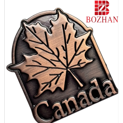 Canada Refridgerator Magnets Maple Leaf Red Bronze