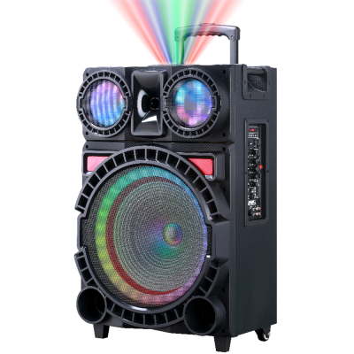 Colorful Light 15-Inch Outdoor Square Dance Portable Mobile Audio Wireless Microphone Bluetooth Speaker Rod Stereo
