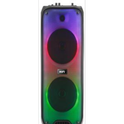 Colorful Lights Double 8-Inch Outdoor Square Dance Portable Mobile Audio Wireless Microphone Bluetooth Speaker Rod Stereo