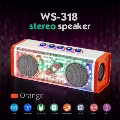 Wster Wireless Bluetooth Speaker WS-318 Bluetooth Audio USB Card Radio Portable Bluetooth Audio