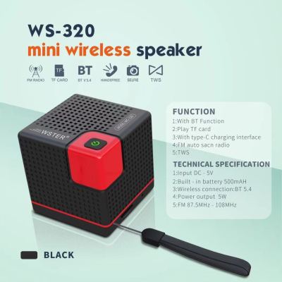 Wster Audio Wireless Bluetooth Speaker WS-320 Bluetooth Audio Usb Card Radio Portable Bluetooth Audio