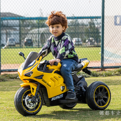 Children's Electric Tricycle E-Commerce Hot Selling Baby Toys New Riding Big Motorcycle Car Delivery Custom Wholesale