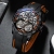 Watch Transparent Double Flying Wheel Mechanical Watch Men and Women with Tape Leather Belt