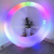 Factory Wholesale Led Light-Emitting Swing Solar Outdoor Hanging Basket Colorful Remote Control Moon Internet Celebrity Ring Glider