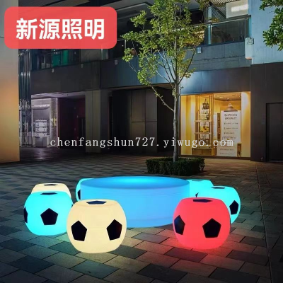 Large Luminous Dice Led Colorful Remote Control Color Changing Rechargeable Ktv Bar Stool Led Creative Glow Stool