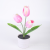 Solar Tulip Lamp Solar 3-Head Tulip Flower Pot Lamp Led Landscape Decorative Table Lamp Gift Small Night Lamp