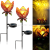 Solar Villa Garden Garden Lamp Iron Hollow Petals Outdoor Landscape Decorative Lights Flowers Floor Outlet Lawn Lamp