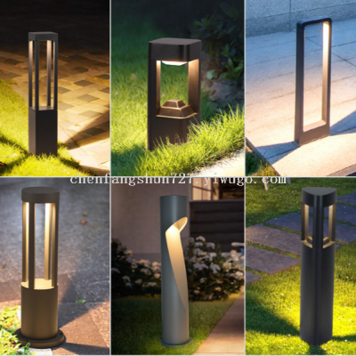 Led Solar Modern Minimalist Outdoor Waterproof Floor Lawn Lamp Park Villa Courtyard Floor Outlet Type Lawn Lamp