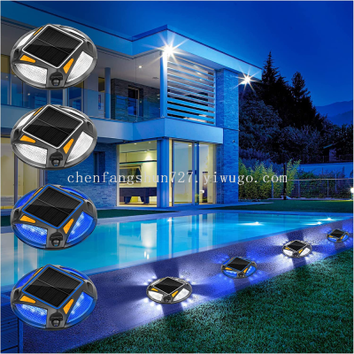 Solar Deck Light Cast Aluminum Spike Lamp Extended Waterproof All Sides Luminous Sunlight Engineering Grade Reflective Mold