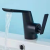 Black Paint Copper Faucet Special-Shaped Chic Faucet Bathroom Waterfall Faucet Electroplating He Basin Faucet Swan Faucet