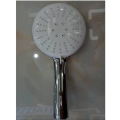 ABS Handheld Shower White Surface Electroplating Handle Bathroom Bath Multifunctional Hand Spray High Pressure Turbo Shower Head