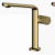 Matte Black Copper Basin Faucet Golden Non-Slip Hand Wheel Contrast Color High-End Washbasin Faucet with Decorative Cover Single Hole Faucet