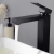 Seven-Character Black Copper Basin Faucet Matte Black Copper Main Body Washbasin Faucet Black Gold High and Low Basin Faucet