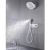 White Concealed Supercharged Shower Head Set ABS Concealed Top Spray Plastic Concealed Shower Mixer Supercharged Hand Spray
