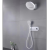 White Concealed Supercharged Shower Head Set ABS Concealed Top Spray Plastic Concealed Shower Mixer Supercharged Hand Spray