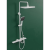 Matte White Shower Head Set White Paint Copper Tomahawk Waterfall Water out Downward Shower Set ABS Large Top-Spray Hand Spray