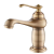 Gold Retro Bamboo High Basin Faucet Hot and Cold Water Washbasin Faucet European Style Antique High and Low Basin Faucet