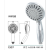 Electroplating Abs Handheld Shower Single Function Hand Spray Bathroom Single Function White Surface Black Surface Separate Handheld Shower