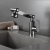 Alumimum Universal 3-Function Basin Faucet Gun Gray Black and Golden Washbasin Faucet