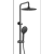 Matte Black Alumimum Shower Head Set Gun Gray Lift Rod Shower Set Gold Shower Head Set