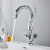 Golden Swan Shape Copper Basin Faucet Electroplating Color Washbasin Faucet Black Swan Shower Head Set