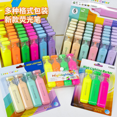 Fluorescent Pen 12 Colors Light Color Series Notes Marker Marking Pen College Students Stationery Fluorescent Hand Account Pen
