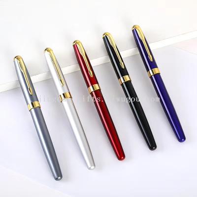 Business Metal Pen Metal Ball Point Pen Rotary Office Neutral Oil Pen Personalized Printing Logo Office Stationery