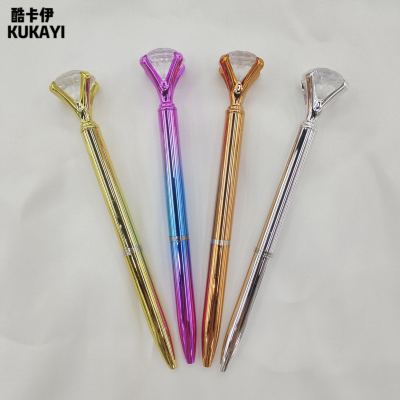 European American and Korean Hot Selling Product, Diamond Crystal Creative Ballpoint Pen U V Plated Color Signature Pen